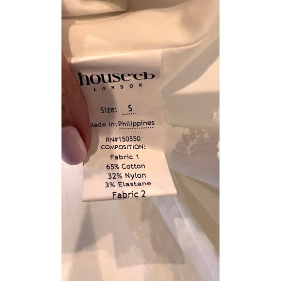 HOUSE OF CB MATILDA Add To Wishlist WHITE PUFF SLEEVE CORSET DRESS SIZE S - Picture 10 of 10